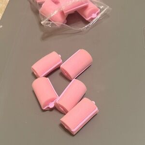 Pink Foam Hair Rollers